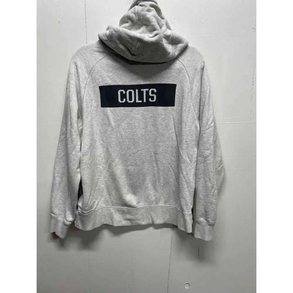 Nike Men's Zip Up Gray Colts Jacket Size Large - Logo in Black - Football